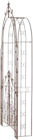 Pergola na popínavé rastliny GS22232 s bránkou - Hnedá antik
