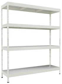 Kovový regál so zníženým obsahom CO2 RIVET GREEN, 180x150x60 cm