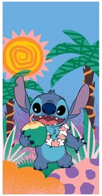 Bavlnená plážová osuška Lilo & Stitch – motív Kokosová pohoda - 100% bavlna - 70 x 140 cm