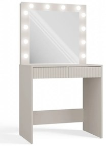 Toaletný stolík Micras Slim 1 (kašmír) (so zrkadlom) (s LED osvetlením). Akcia -19%. Vlastná spoľahlivá doprava až k Vám domov. 1132475