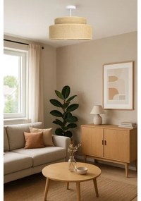 Prisadený luster BOHO 1xE27/60W/230V pr. 40 cm béžová