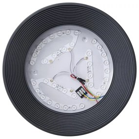 LED Stropné svietidlo LED/30W/230V 3000K čierna pr. 40 cm