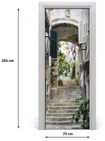 Fototapeta samolepiace dvere Dubrovník uličky 75x205 cm