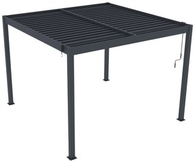 Hliníková bioklimatická pergola s lamelami BestBerg BBP-9G / 3 x 3 m / sivá