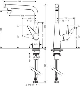 Hansgrohe Talis Select M51, drezová batéria, chrómová, 72820000