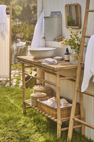 Ib Laursen Úložný košík s vekom z ratanu Menší