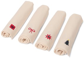 Vyšívané obrúsky, 4 ks