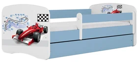 Detská posteľ Babydreams formula 1 modrá