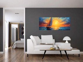Obraz - Plachetnica (120x50 cm)