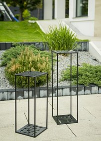 Moderný stojan na kvetináč Labyrint 100 cm ČIERNY