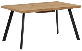 Kondela Jedálenský stôl, rozkladací, dub/kov, 140-180x80 cm, AKAIKO