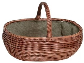 Prútený kôš na drevo s držadlom 40x65 cm