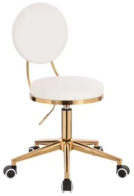 LuxuryForm DESIGN Taburet PORTO - bielo zlatý