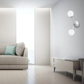 Nástenné svietidlo JOY 2xE14/40W/230V biela/lesklý chróm