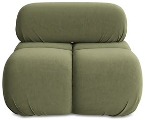 Svetlozelený zamatový modul pohovky Lokua – Makamii