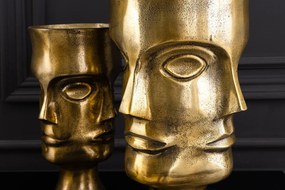 Set dvoch vázičiek FACE v mosadznom prevedení