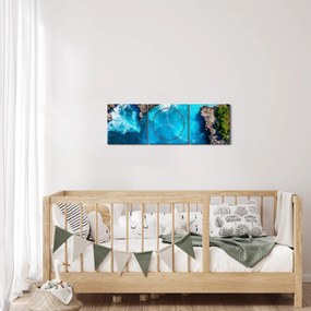 Obraz - Zátoka na Bali (s hodinami) (90x30 cm)