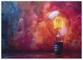 Sklenený obraz - Nápad (70x50 cm)