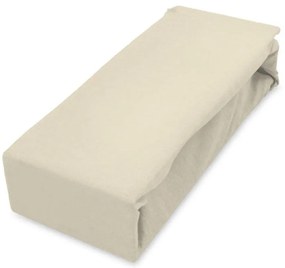 Plachta jersey s gumičkou 160x200 krémová