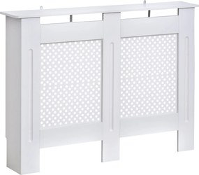 HOMCOM Kryt Radiátora, Nástenná Polička s Moderným Dizajnom MDF 111,5x19x82 cm | Aosom