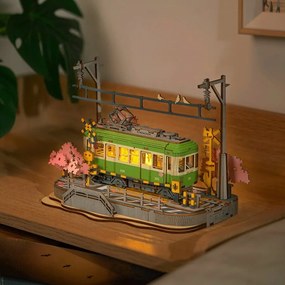 RoboTime 3D drevená skladačka so sakurou