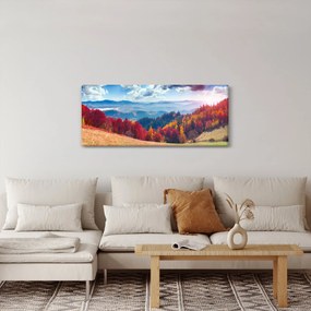 Obraz farebné jesenné krajiny (120x50 cm)