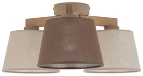 Brilagi - Prisadené stropné svietidlo LATTE SABIA 3xE27/15W/230V borovica/mix