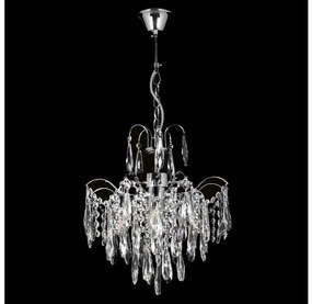 Krištáľový luster na reťazi 4xE27/60W/230V