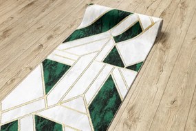 Behúň EMERALD exkluzívny 1015 glamour, marmur, geometrický zelený/zlatý - výpredaj