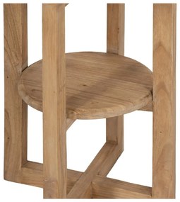 Okrúhly odkladací stolík z masívu mindi ø 40 cm Dala – Ixia