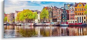 Obraz - Tancujúce domy, Amsterdam (120x50 cm)