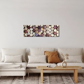 Obraz - Vinárska sezóna (s hodinami) (90x30 cm)