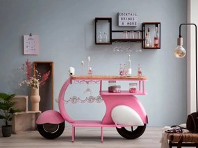 furniture-nabytek.cz - Masívna závesná polica Aro z kovu a dreva, lakovaná, hnedá – 100×20×41 cm