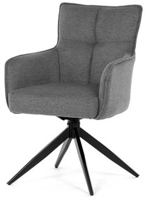 Jídelní židle, šedá, jemně hrubá látka, DCH-P3170 GREY2