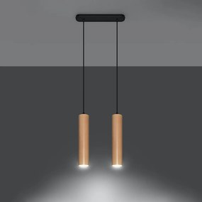 Sollux Lighting Závesné svietidlo LINO 2 drevo