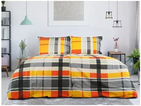 Obliečky z Renforcé bavlny ORANGE KUBE farebné Rozmer obliečok: 70 x 90 cm | 140 x 200 cm