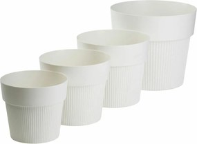 Sada 4 ks květináčů Silva Line krémová