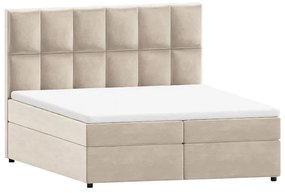 Béžová boxspring posteľ s úložným priestorom 180x200 cm Flip – Ropez