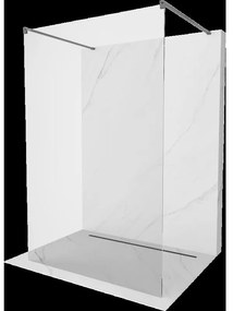 Mexen Kioto voľne stojaci sprchový panel 110 x 200 cm, transparent 8 mm, gun gray brúsený - 800-110-002-65-00