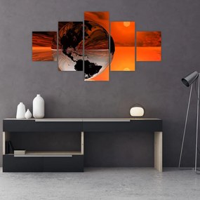 Obraz abstrakcie Zemeguľa (125x70 cm), 40 ďalších rozmerov