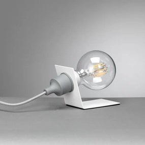 ONLI - Stolná lampa WIRE 1xE27/15W/230V 9 cm šedá/biela