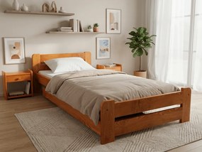 Posteľ Laura 80 x 200 cm, jelša Rošt: Bez roštu, Matrac: Matrac DELUXE 10 cm