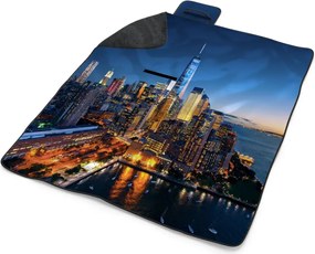 Sablio Plážová deka Nočné mrakodrapy: 200x140 cm