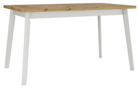 Stôl Harry 80 x 140/180 V, Morenie: dub artisan L, Farby nožičiek: biela