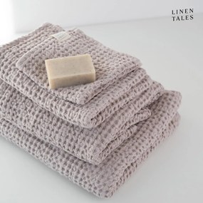 Svetloružové uteráky a osušky v súprave 3 ks Honeycomb - Linen Tales