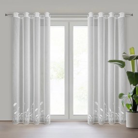 ZÁCLONA NA KRÚŽKOCH TASHA 140X250 CM VZOROVANÁ