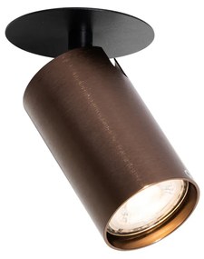 Moderné zabudované bodové svetlo tmavá bronz GU10 50 mm - Chels