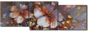 Obraz na plátne - Kvet mandlí, reprodukcia ručnej maľby - panoráma 5273E (150x50 cm)