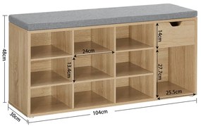 Botník so sedením LHS024W11