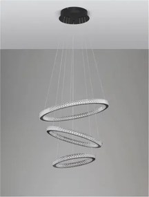LED luster Ginevra 51 čierne
